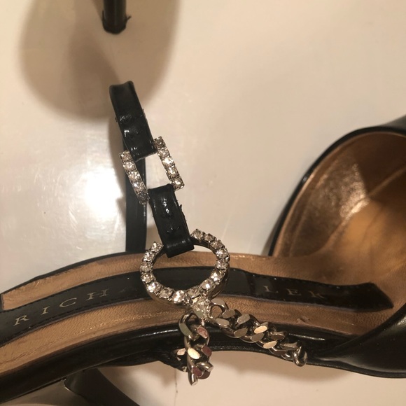 Richard Tyler Black Sling Back Heels Pumps Shoes - Picture 6 of 8